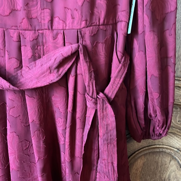 Eliza J Floral Burnout Long Sleeve Fit & Flare Dress NWT - Picture 7 of 13